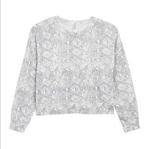 Alternative Snakeskin Cropped Crewneck